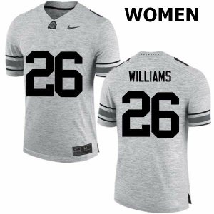 Women's Ohio State Buckeyes #26 Antonio Williams Gray Nike NCAA College Football Jersey Sport PEU4744VR